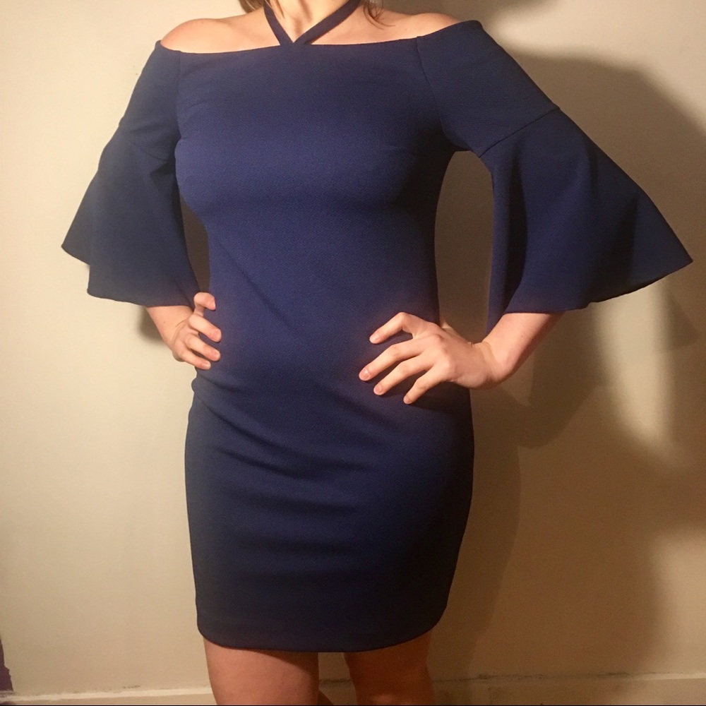 Designer Trina Turk Blue Cocktail Dress Size 8